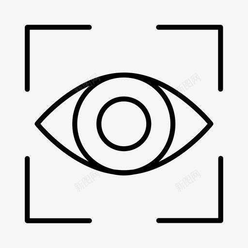 眼睛扫描反乌托邦眼睛扫描仪图标svg_新图网 https://ixintu.com 反乌托邦 太空 宇宙 未来 眼睛扫描 眼睛扫描仪