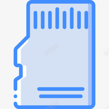 MicroSd卡设备25蓝色图标图标