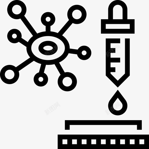 滴管生物化学3线性图标svg_新图网 https://ixintu.com 滴管 生物化学3 线性