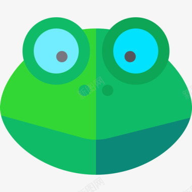青蛙野生动物2平坦图标图标