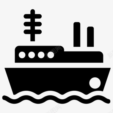 船艇军舰渔船图标图标