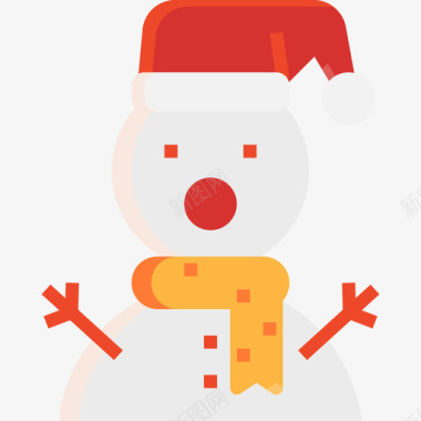雪人圣诞97平淡图标图标