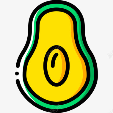鳄梨美食3黄色图标图标