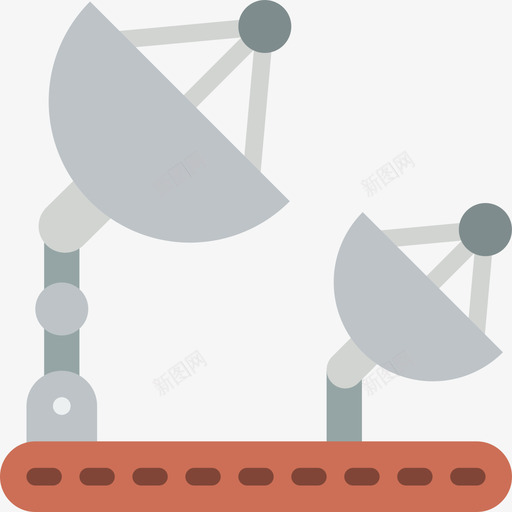卫星天线空间47扁平图标svg_新图网 https://ixintu.com 卫星天线 扁平 空间47