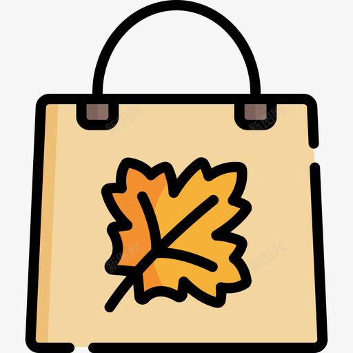 购物袋秋季24线性颜色图标svg_新图网 https://ixintu.com 秋季24 线性颜色 购物袋