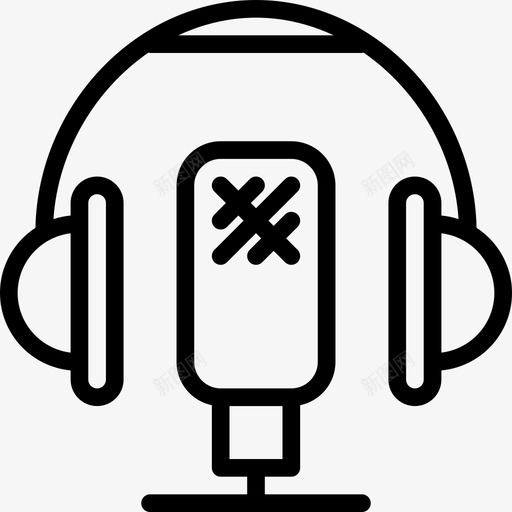 耳机seo54线性图标svg_新图网 https://ixintu.com seo54 线性 耳机