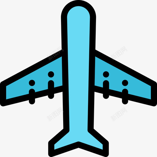 飞机航空8线颜色图标svg_新图网 https://ixintu.com 线颜色 航空8 飞机