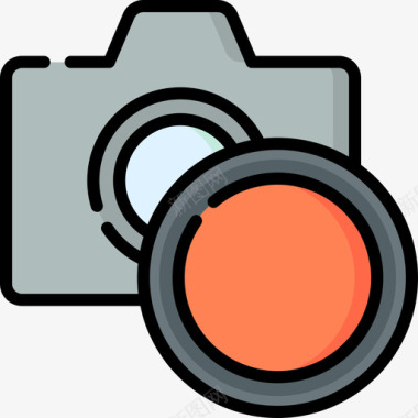 照相机照片编辑工具5线颜色图标图标