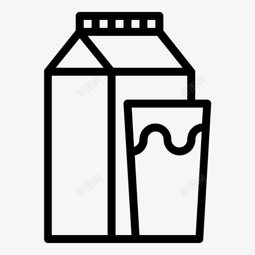 牛奶饮料玻璃图标svg_新图网 https://ixintu.com 保健 牛奶 玻璃 食品饮料生产线 饮料