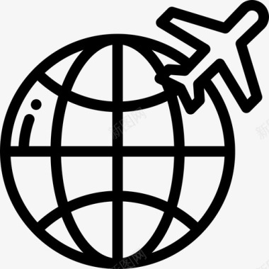 全球航空9直线图标图标