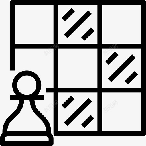 象棋爱好直线图标svg_新图网 https://ixintu.com 爱好 直线 象棋