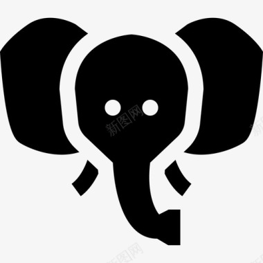 大象野生动物6填充图标图标