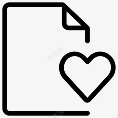文档收藏夹文件心脏图标图标