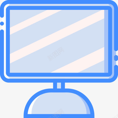 监视器tech7蓝色图标图标