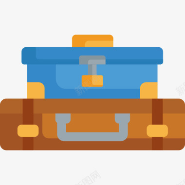 行李箱航空11扁平图标图标