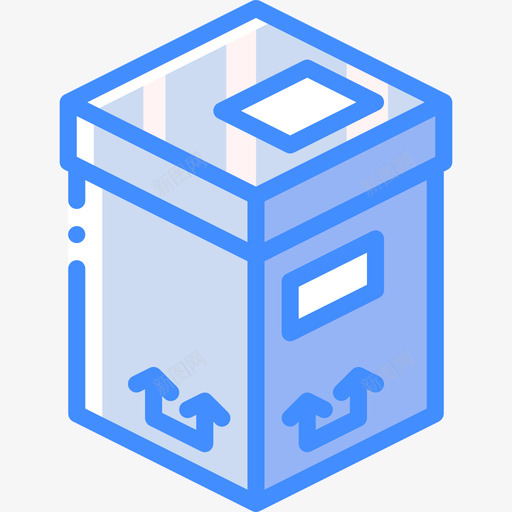 包装和运输用蓝色箱子图标svg_新图网 https://ixintu.com 包装和运输用蓝色箱子