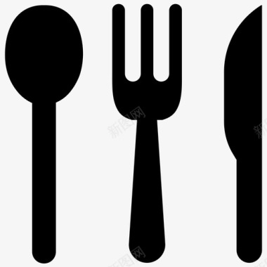 餐厅餐具餐饮图标图标