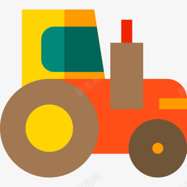 拖拉机农用15平板图标图标