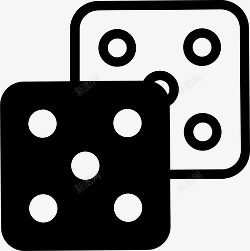 骰子方块赌博图标svg_新图网 https://ixintu.com 抽签 方块 赌博 骰子