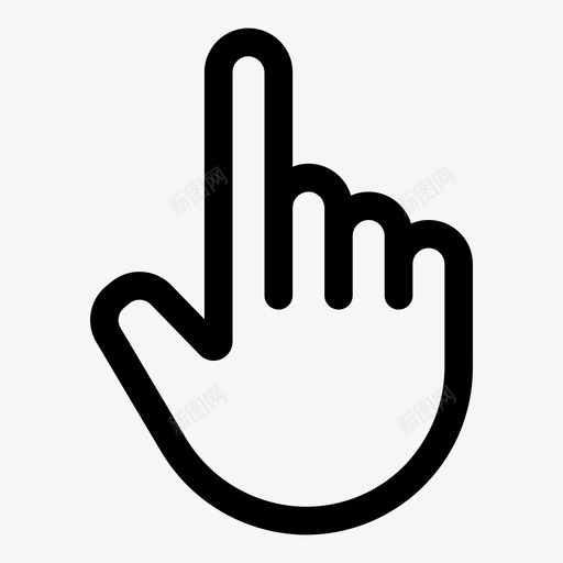 指向上方向手指图标svg_新图网 https://ixintu.com 手 手势 手指 指向上 方向 箭头手指向性别文件