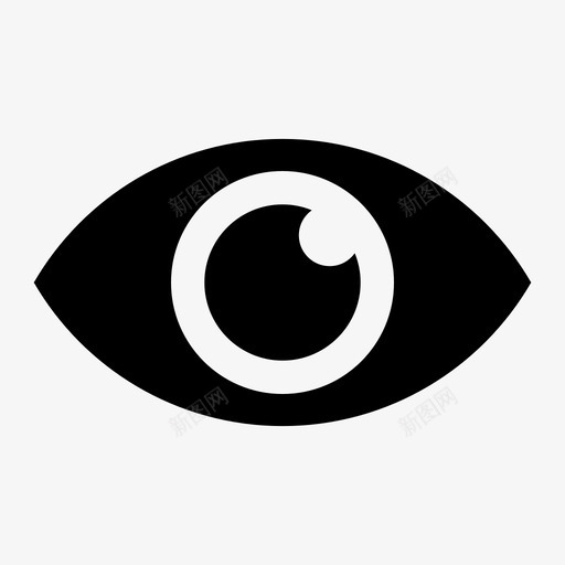 眼睛视野可视性图标svg_新图网 https://ixintu.com 可视性 多媒体 眼睛 视觉 视野