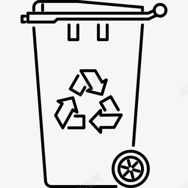 回收箱自然20线性图标图标