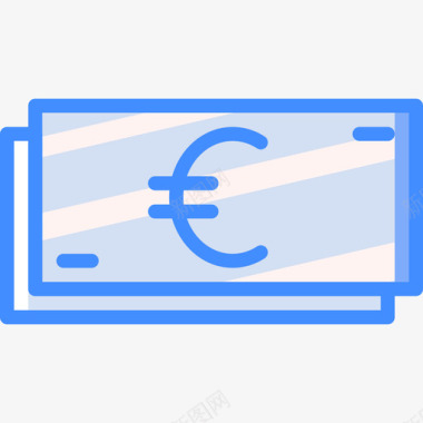 欧元商业151蓝色图标图标