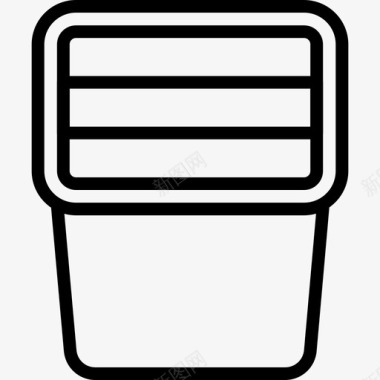 盒子咖啡店28直线型图标图标
