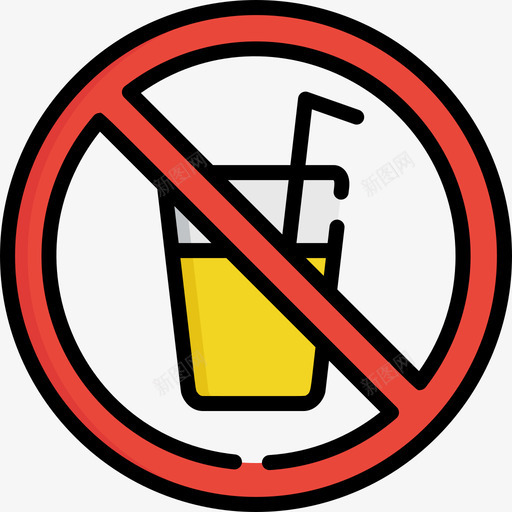 不喝酒信号3线性颜色图标svg_新图网 https://ixintu.com 不喝酒 信号3 线性颜色