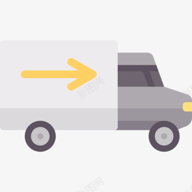 送货卡车电子商务42扁平图标图标