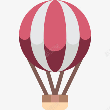 热气球休闲15扁平图标图标