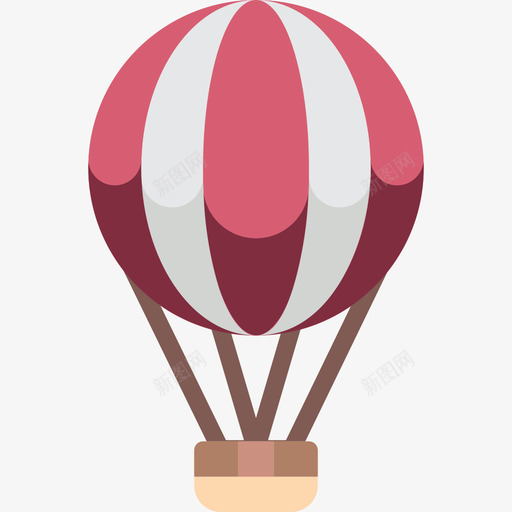 热气球休闲15扁平图标svg_新图网 https://ixintu.com 休闲15 扁平 热气球