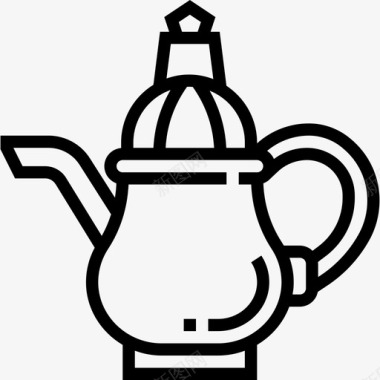 茶壶阿拉伯联合酋长国2直线型图标图标