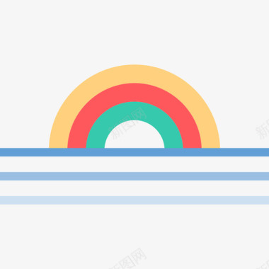 彩虹65号天气平坦图标图标