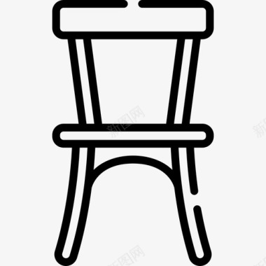 椅子复古装饰5线性图标图标