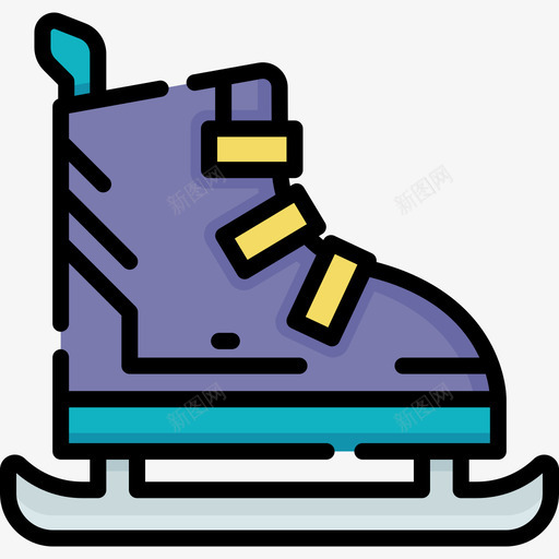 滑冰冬季运动14线性颜色图标svg_新图网 https://ixintu.com 冬季运动14 滑冰 线性颜色