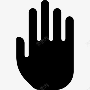 手触摸手势5填充图标图标