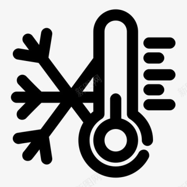 温度寒冷华氏度图标图标