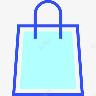 购物袋金融银行线性颜色图标图标