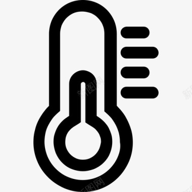 温度天气78线性图标图标