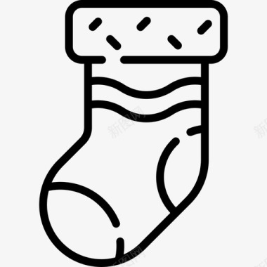 袜子圣诞92直线型图标图标