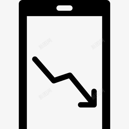 图表向下减少移动图标svg_新图网 https://ixintu.com 业务 减少 图表向下 移动