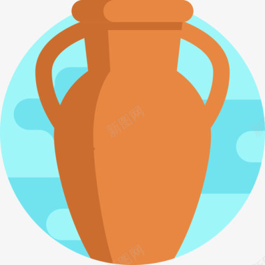 花瓶古希腊15扁平图标图标