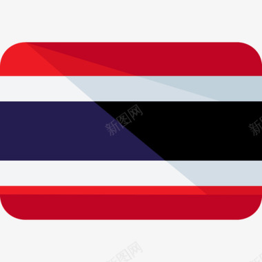 泰国国旗5平坦图标图标