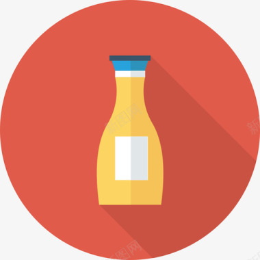 瓶子食品和饮料22圆形图标图标
