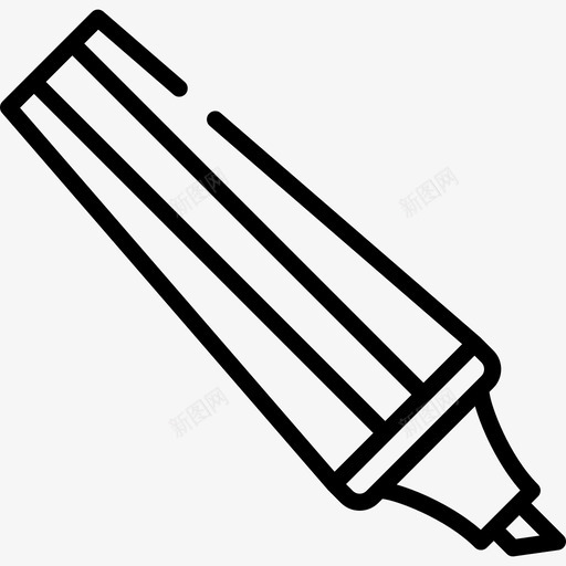 记号笔信纸23线性图标svg_新图网 https://ixintu.com 信纸23 线性 记号笔