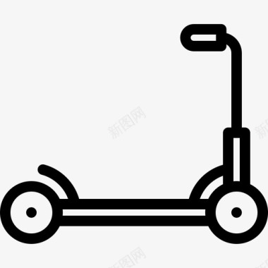 踏板车圣诞玩具5线性图标图标