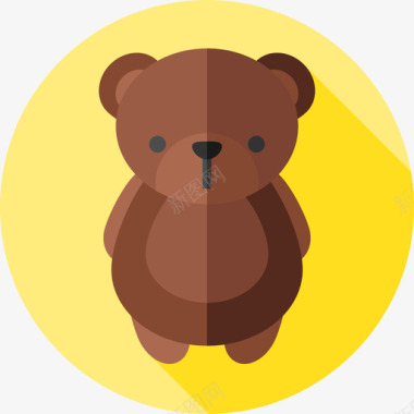 泰迪熊38岁宝宝扁平图标图标