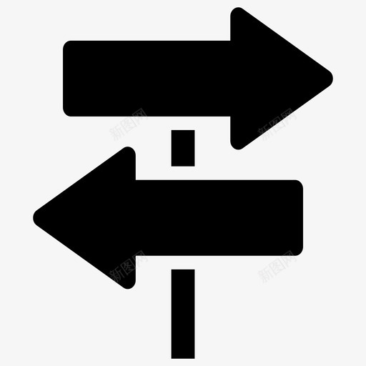 路标方向箭头方向图标svg_新图网 https://ixintu.com 广告牌矢量图标 指路标 方向 方向箭头 路标