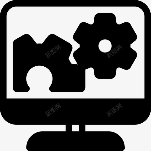 监视器seo46已填充图标svg_新图网 https://ixintu.com seo46 已填充 监视器